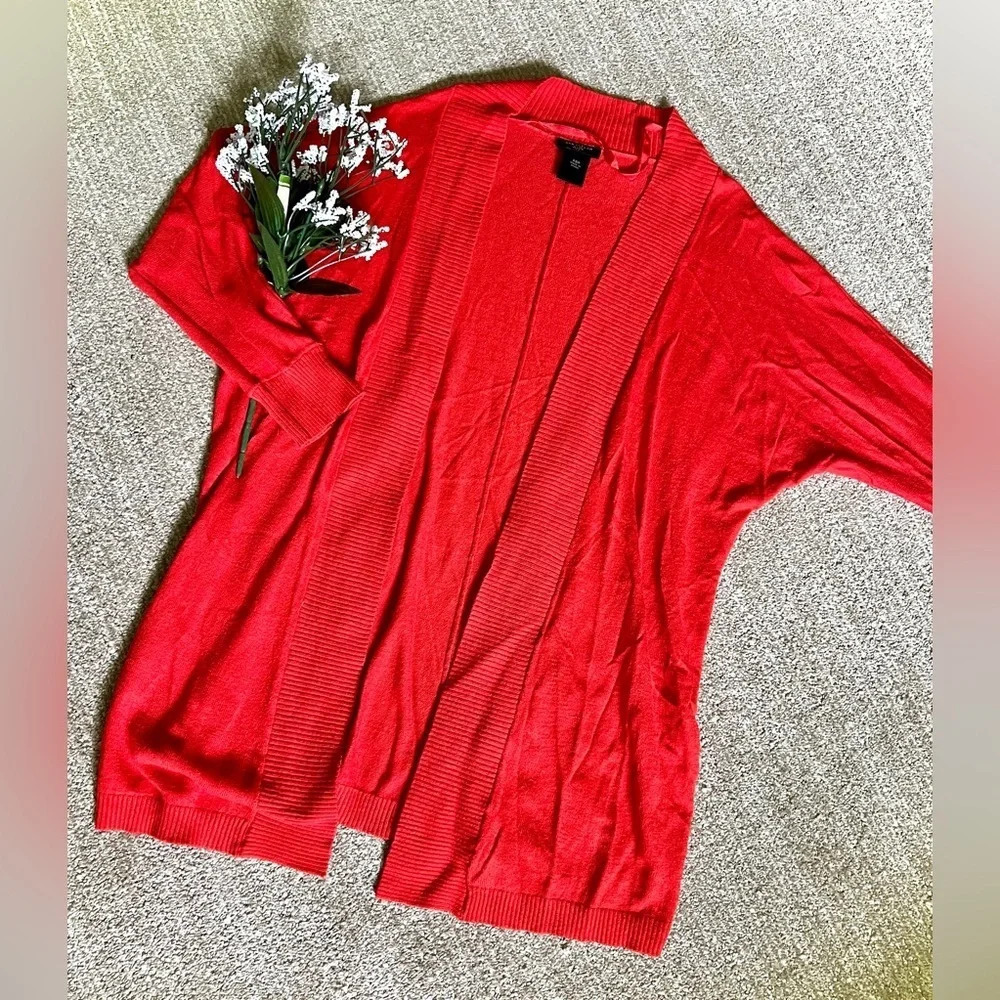 Ann Taylor Coral Classic Ribbed Cardigan - XSP